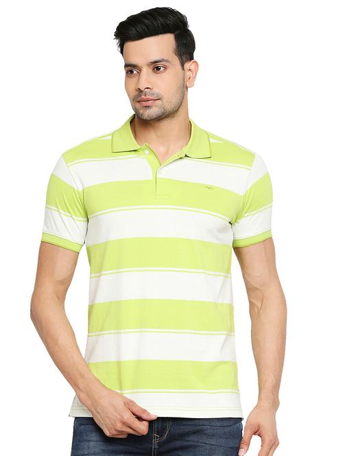 yellow striped polo t-shirt - 18329959 - Very Small Image - 1