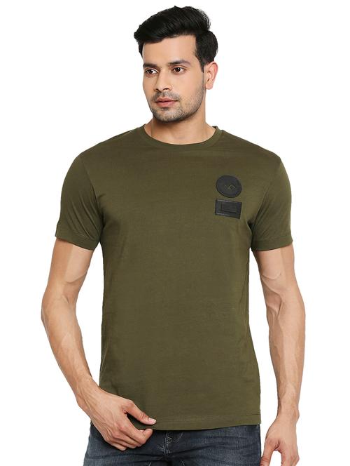 olive green solid t-shirt - 18329960 - Very Small Image - 1