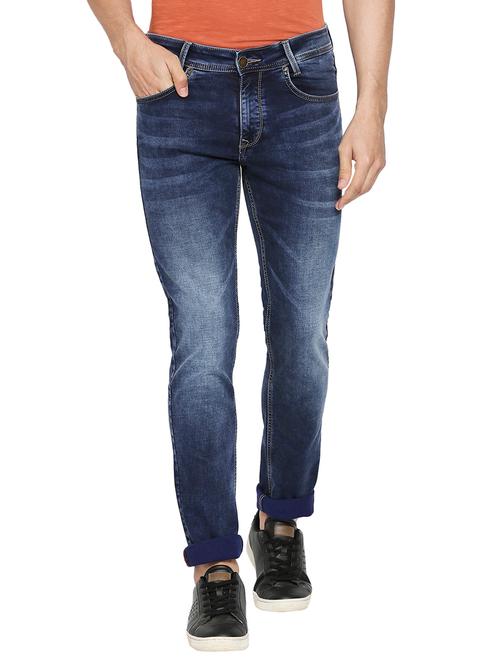 dark blue slim fit jeans - 18330016 - Very Small Image - 1