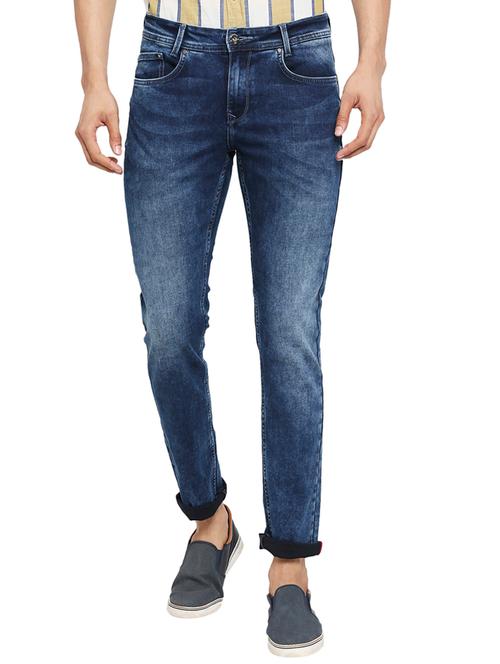dark blue slim fit jeans - 18330025 - Very Small Image - 1