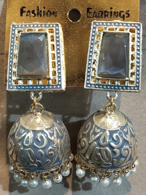 earrings for women grey color - 18330126 - Very Small Image - 1