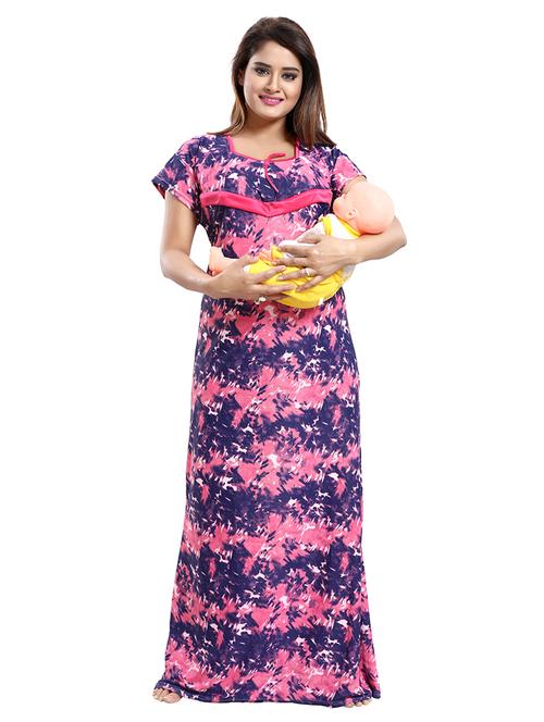 pink satin maternity wear - 18330187 - Very Small Image - 1