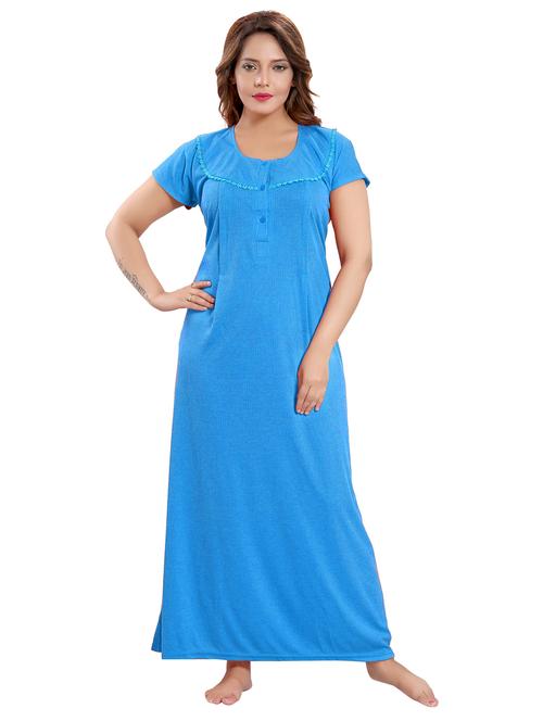 blue cotton maternity wear - 18330219 - Very Small Image - 1