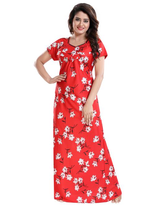 red satin maternity wear - 18330226 - Very Small Image - 1