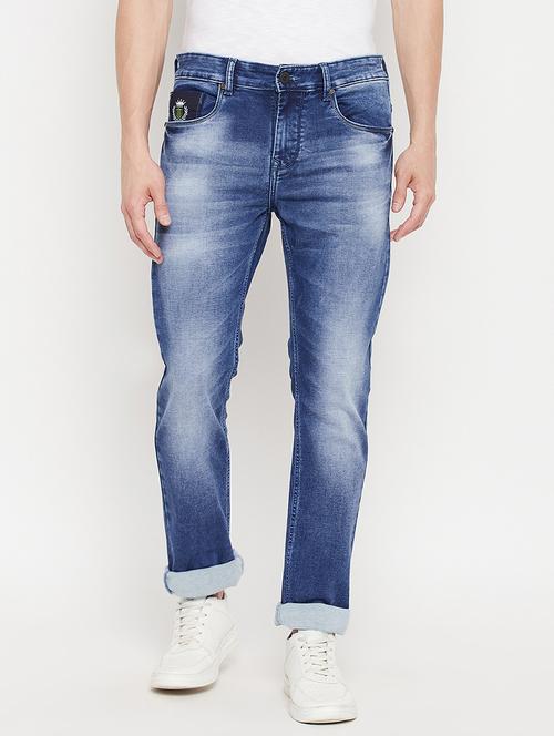 navy-blue light-washed denim jean - 18330402 - Very Small Image - 1