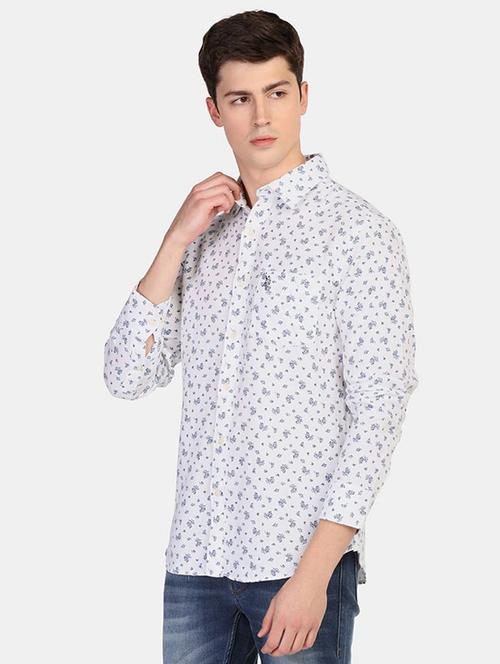 white printed casual shirt - 18330583 - Very Small Image - 1