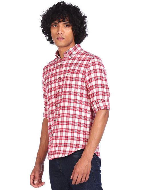 red checkered casual shirt - 18330858 - Very Small Image - 1