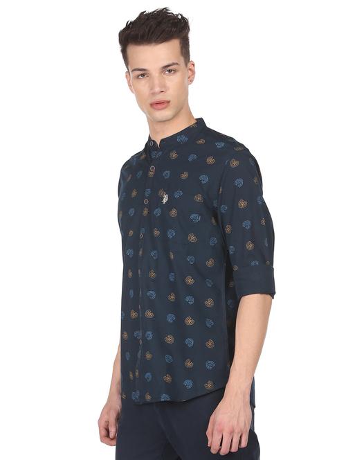 mens printed casual shirt - 18331352 - Very Small Image - 1