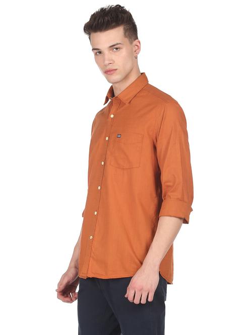 mens solid casual shirt - 18331994 - Very Small Image - 1
