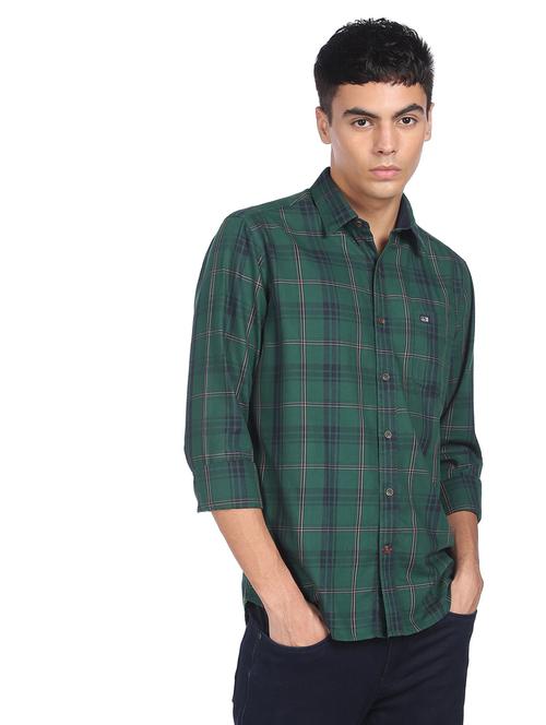 mens checks casual shirt - 18332008 - Very Small Image - 1
