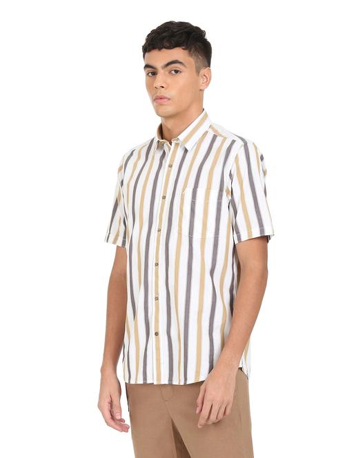 mens stripes casual shirt - 18332019 - Very Small Image - 1