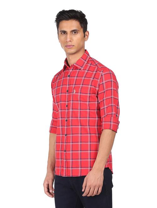 red checkered casual shirt - 18332071 - Very Small Image - 1