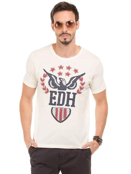 white front printed casual t-shirt - 18332591 - Very Small Image - 1