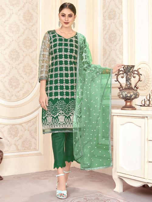 embroidered unstitched suit set - 18333347 - Very Small Image - 1