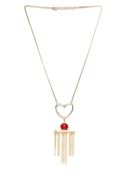 ladies gold plated necklace gold color - 18333356 - Very Small Image - 1
