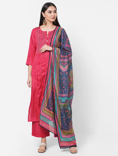 straight pant unstitched suit set - 18333561 - Very Small Image - 1
