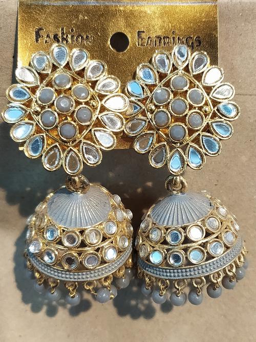 earrings for women grey color - 18333602 - Very Small Image - 1