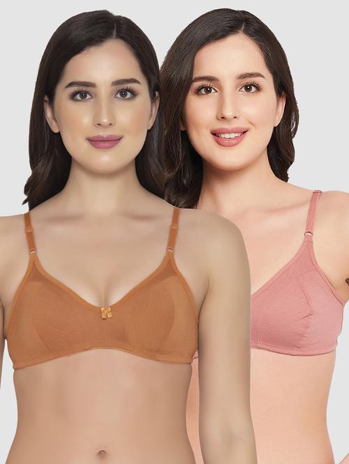 pack of 2 solid regular bra - 18333965 - Very Small Image - 1