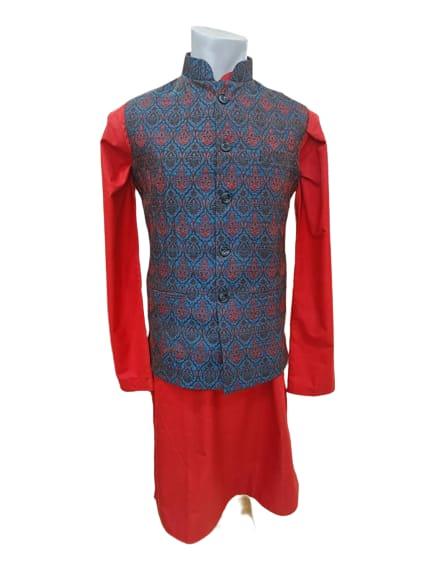kurta pajama waist coat set - 18334194 - Very Small Image - 1