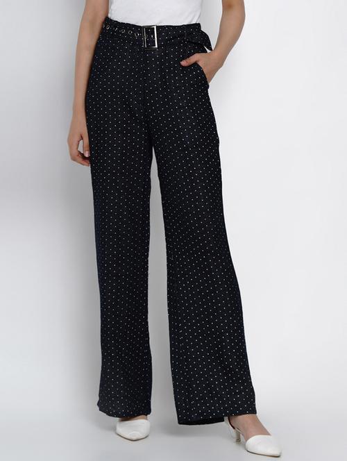 high rise printed wide leg trouser - 18334216 - Very Small Image - 1
