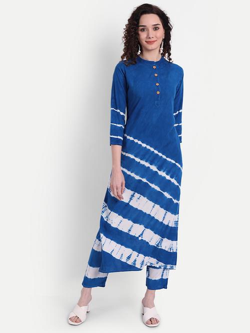 tie & dye kurta pant set - 18335039 - Very Small Image - 1