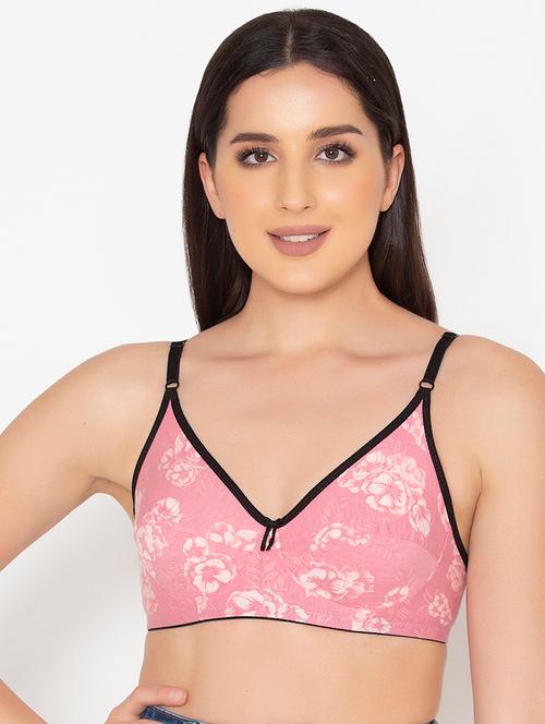 pink printed regular bra - 18335199 - Very Small Image - 1