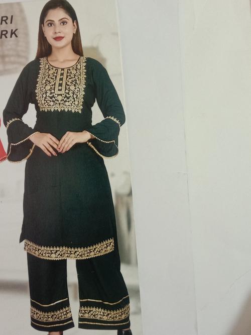 suit with plazzo dori works - 18335661 - Very Small Image - 1