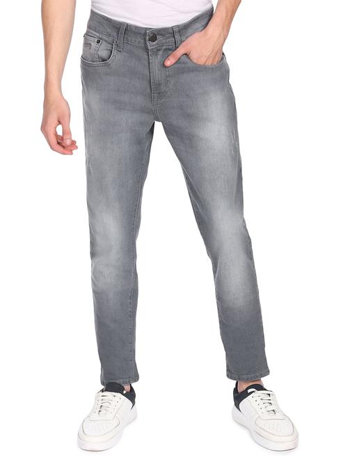 grey solid washed jean - 18336579 - Very Small Image - 1