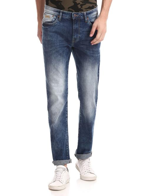 blue solid washed jean - 18336859 - Very Small Image - 1