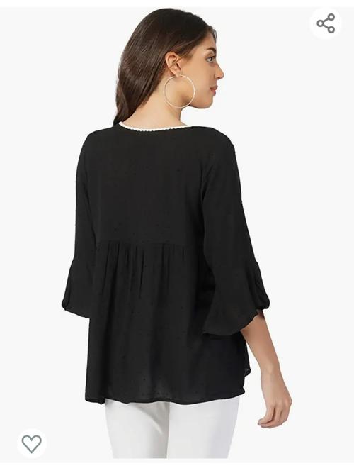 women's rayon embroidered regular fit tops - 18336886 - Very Small Image - 1