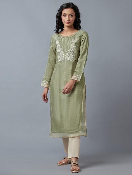 women's straight kurta - 18336967 - Very Small Image - 1
