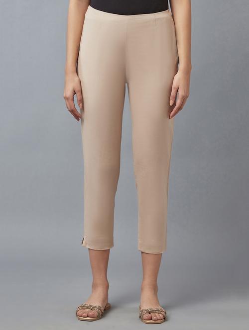 gold solid straight pant - 18337029 - Very Small Image - 1