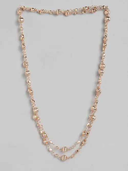 ladies gold plated necklace gold color - 18337038 - Very Small Image - 1
