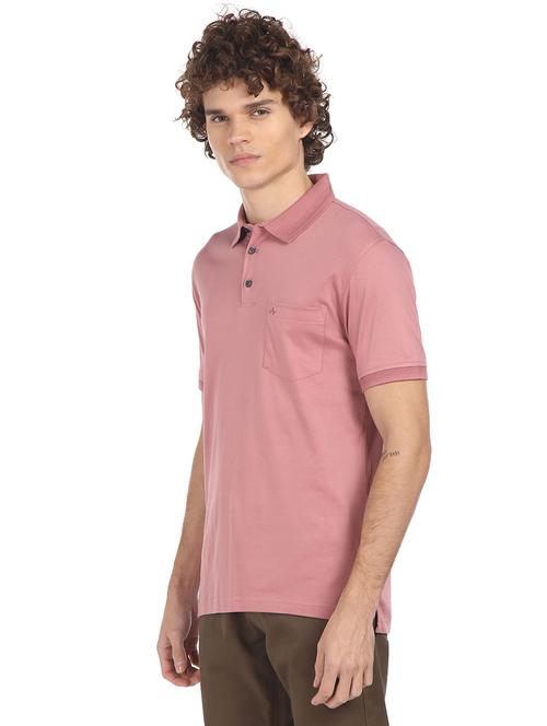 pink solid polo t-shirt - 18337811 - Very Small Image - 1