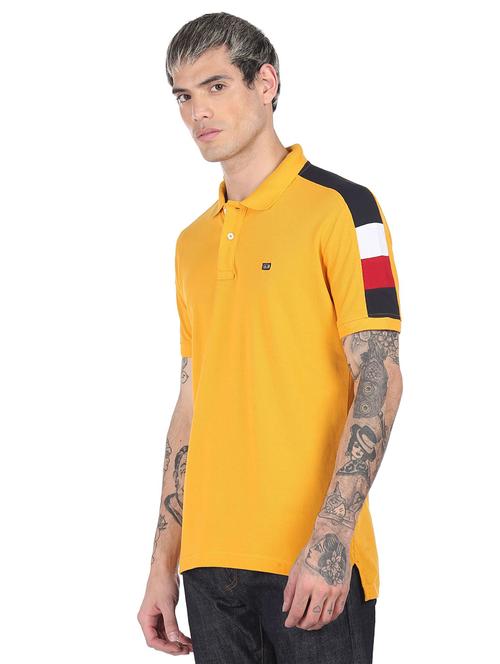 yellow printed polo t-shirt - 18337834 - Very Small Image - 1