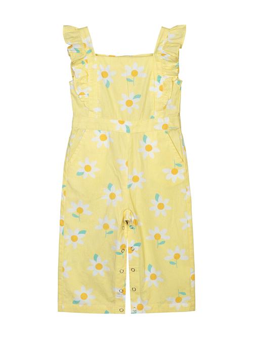 yellow floral full length jumpsuit - 18338975 - Very Small Image - 1