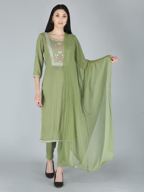 embroidered suit set - 18339162 - Very Small Image - 1