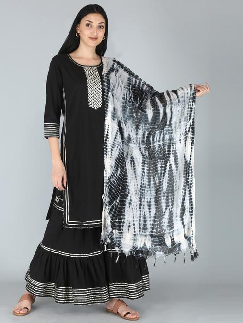 embellished kurta sharara suit set - 18339165 - Very Small Image - 1