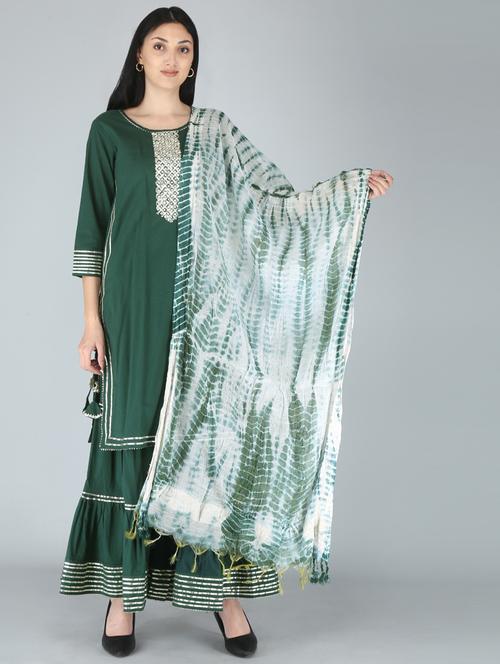 embellished kurta sharara suit set - 18339166 - Very Small Image - 1
