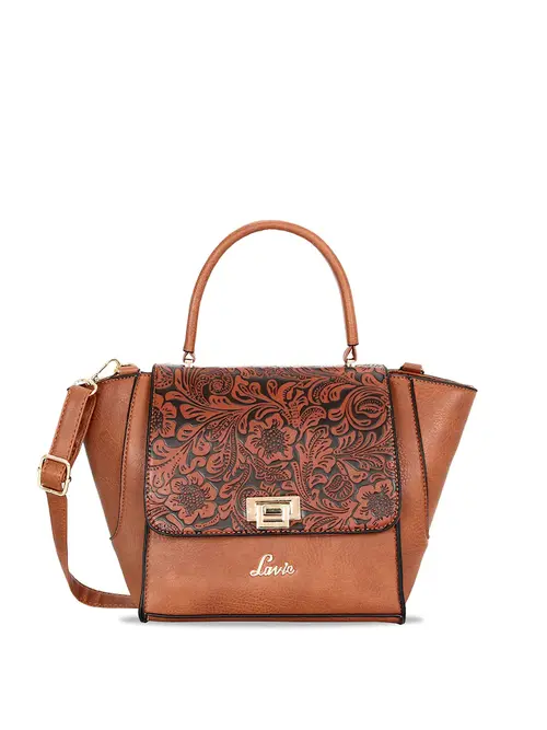 ladies leather hand bag brown color - 18339573 - Very Small Image - 1