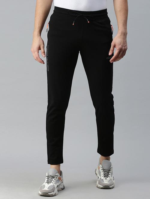 black solid full length track pant - 18339891 - Very Small Image - 1
