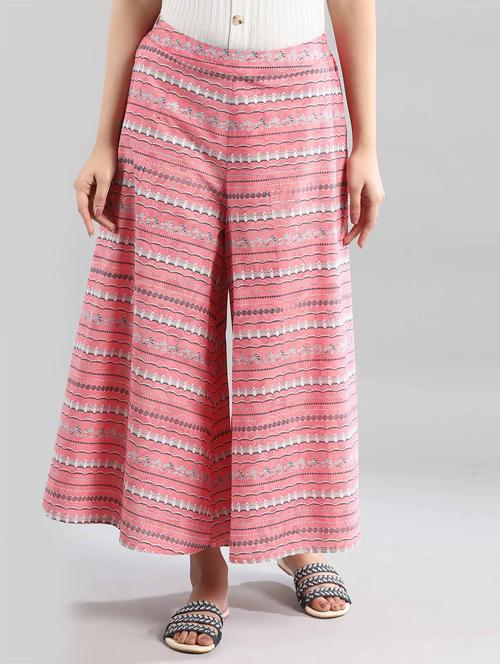 printed straight palazzo - 18340066 - Very Small Image - 1