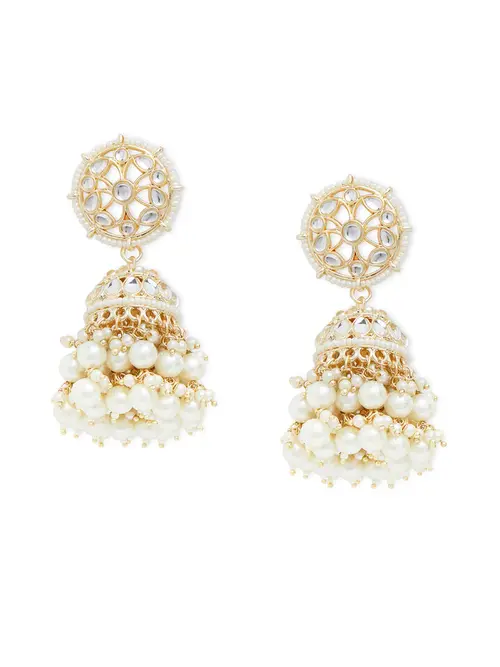 ladies earrings gold plated gold color - 18340144 - Very Small Image - 1