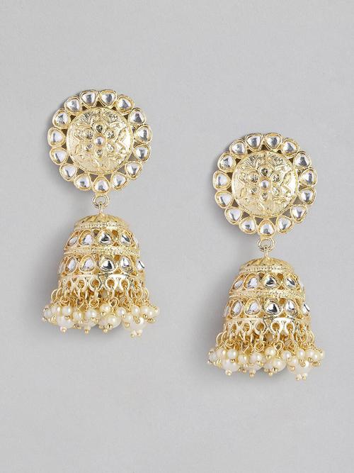 ladies earrings gold plated gold color - 18340145 - Very Small Image - 1