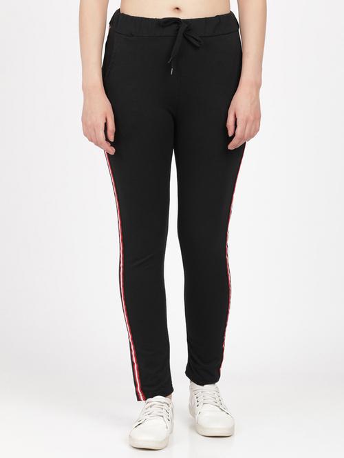 black solid track pant - 18340257 - Very Small Image - 1
