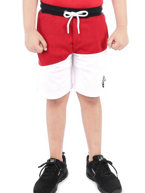 drawstring waist color block three fourth shorts - 18340267 - Very Small Image - 1