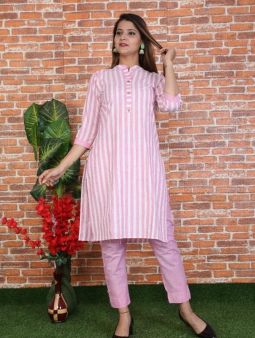 cotton kurti set - 18341498 - Very Small Image - 1