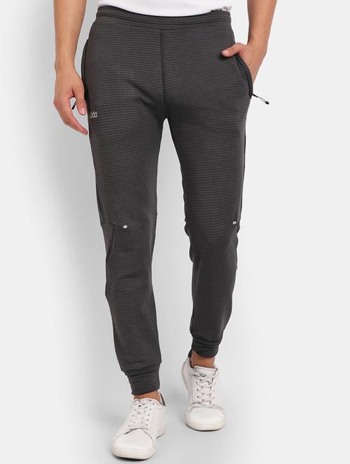 grey solid full length track pant - 18342231 - Very Small Image - 1