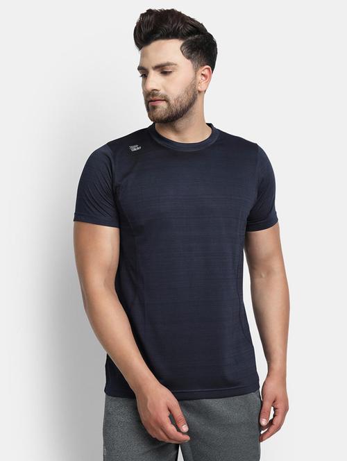 navy-blue solid t-shirt - 18342289 - Very Small Image - 1