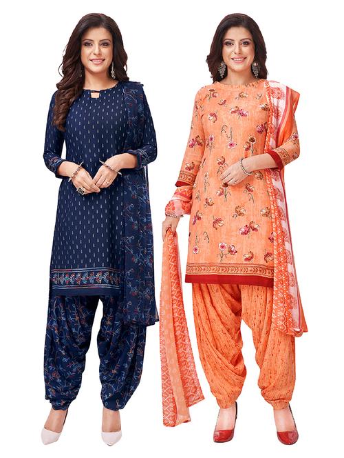set of 2 unstitched salwar suit set - 18343668 - Very Small Image - 1
